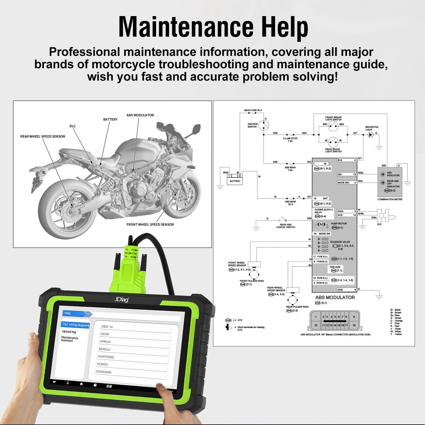 Scanner Moto JDiag Motosys M400 PRO FULL - Image 7