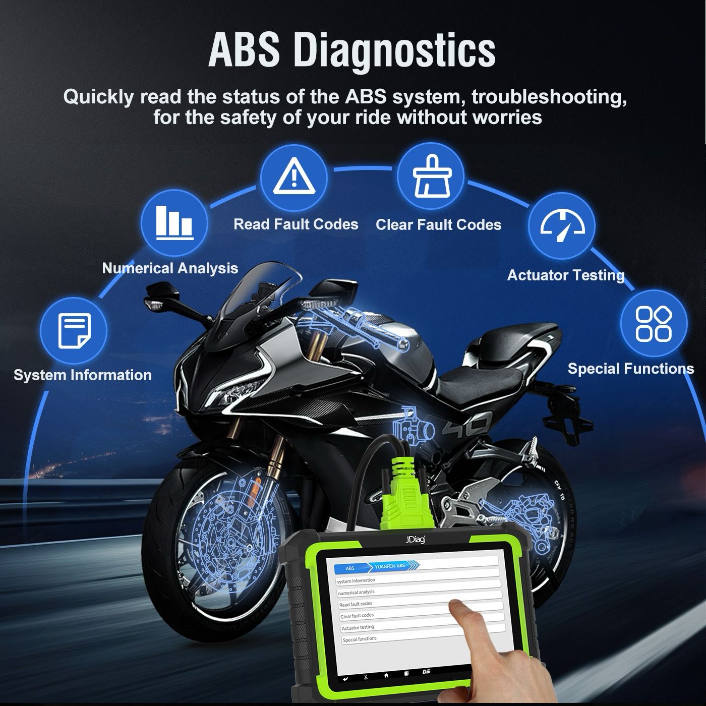 Scanner Moto JDiag Motosys M400 PRO FULL - Image 8