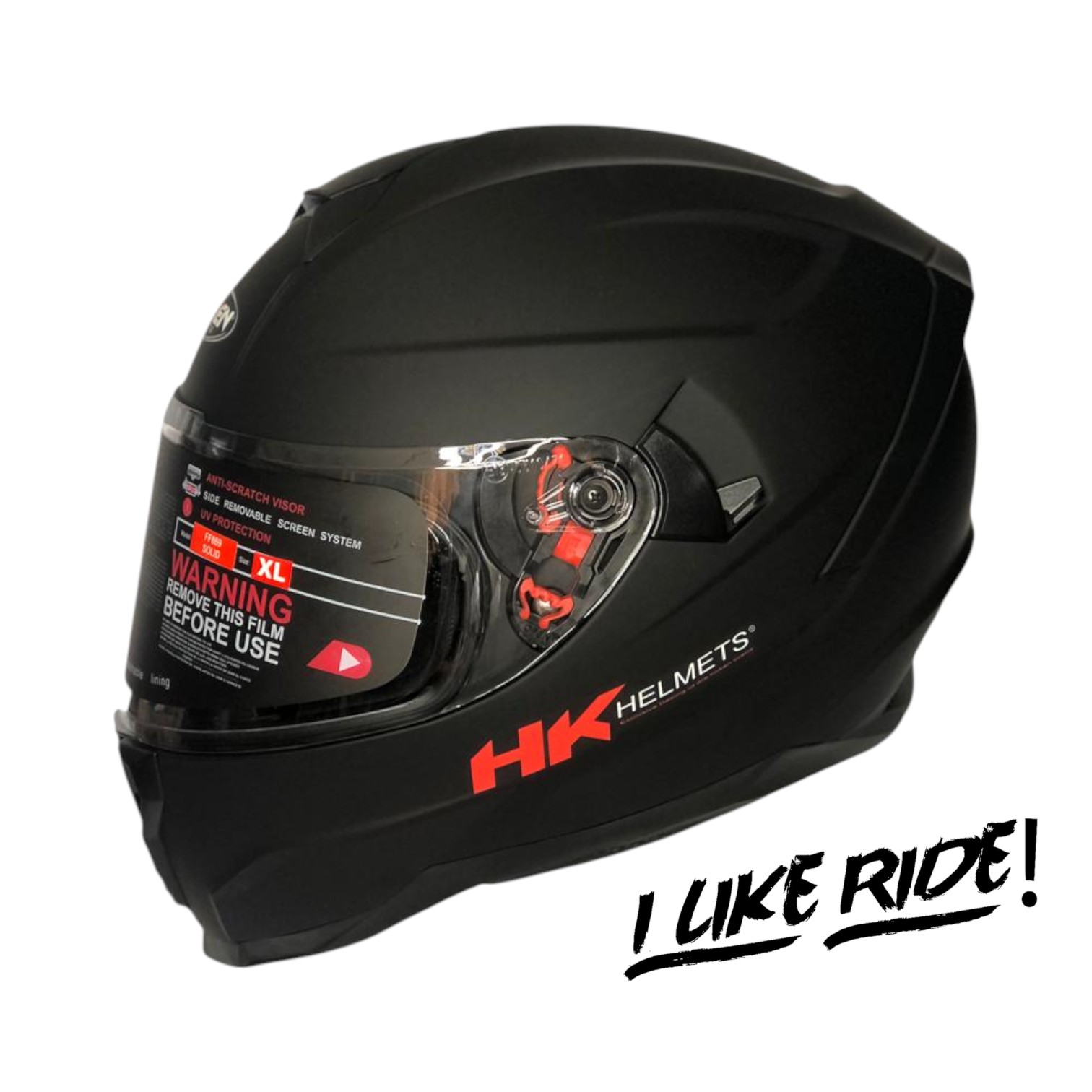 Casco Hoken Monocolor doble visor Higher - Negro Mate