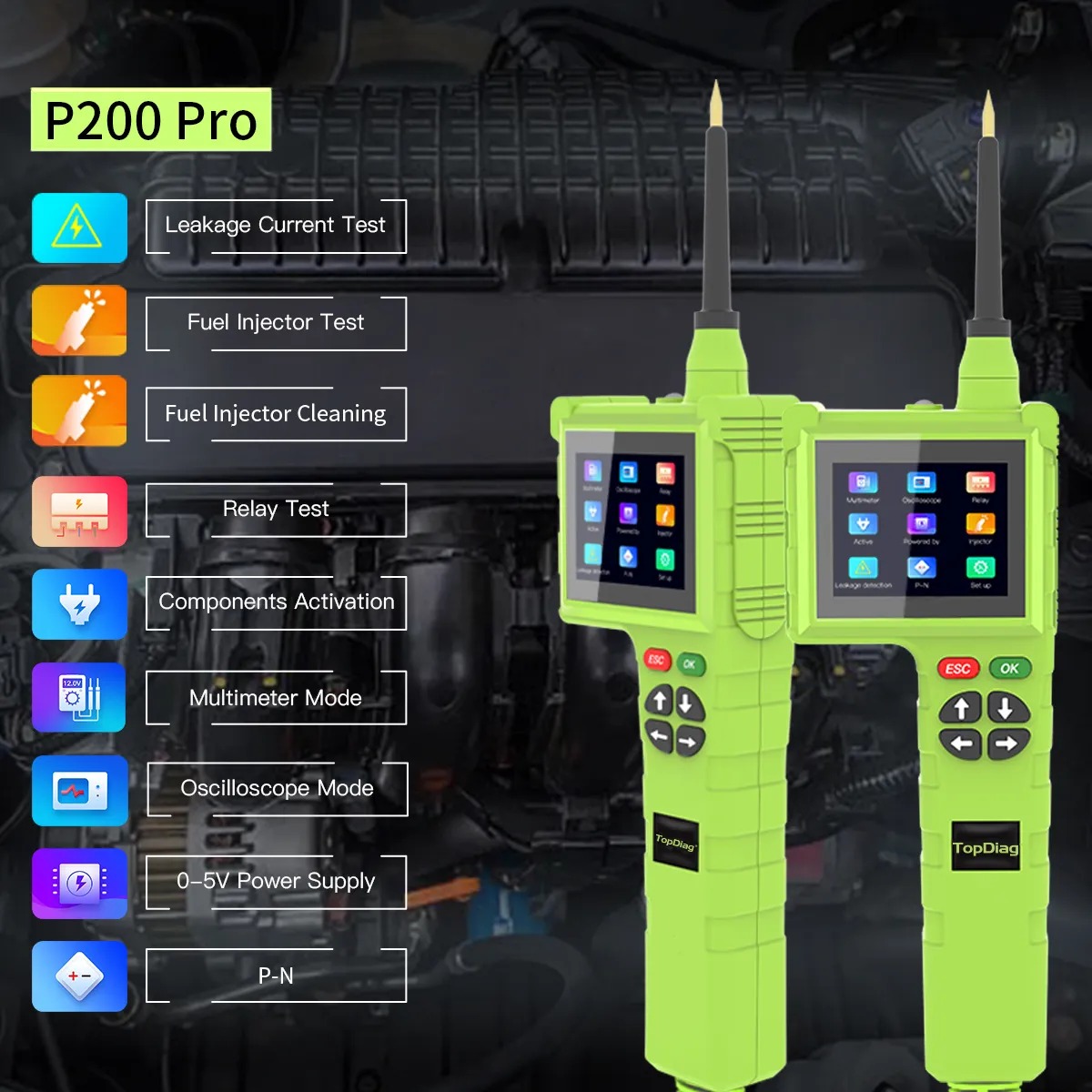 Probador de circuitos TopDiag P200PRO Master Edition JDIAG - Image 4