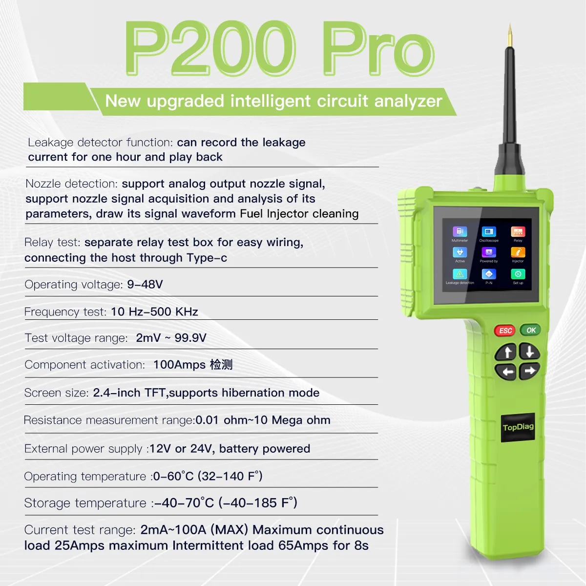 Probador de circuitos TopDiag P200PRO Master Edition JDIAG - Image 12